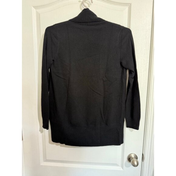 Women's Quince Black Mongolian Cashmere Open Cardigan Sweater S - Picture 2 of 7